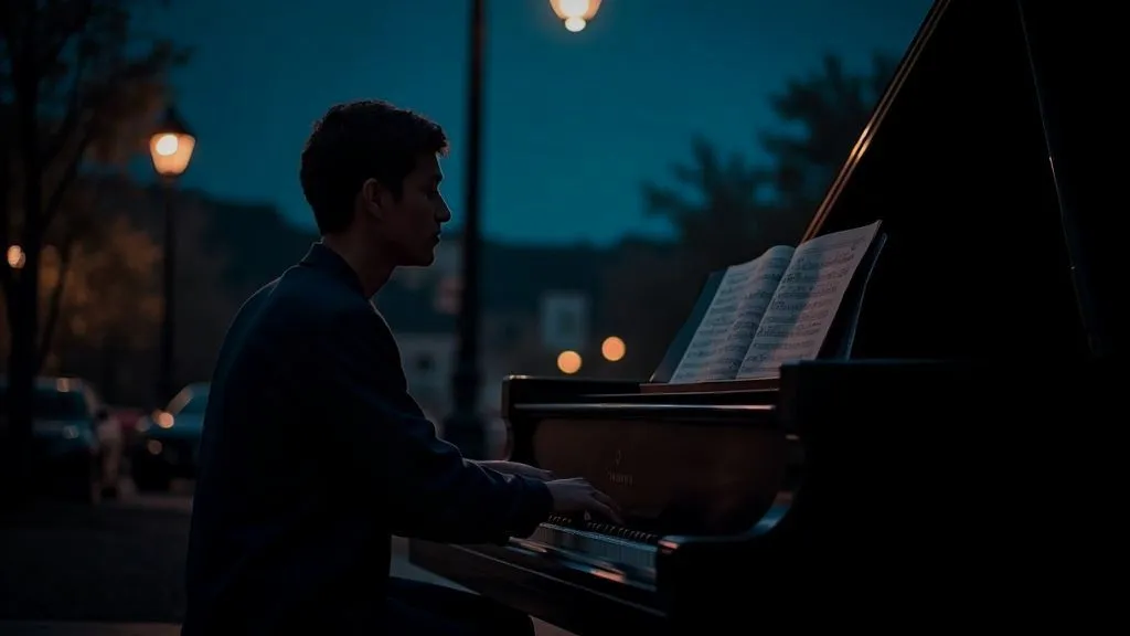 A person lost in thought while listening to music